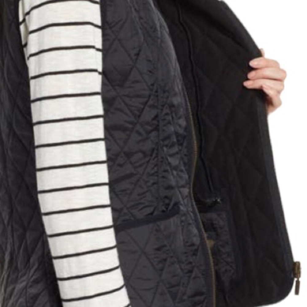 NWT Barbour Betty Quilted Vest Gilet Liner Fleece Navy Sizes 8 - Picture 7 of 13